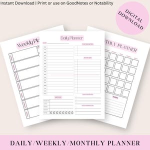 GoodNotes Mindful Planer: täglich, wöchentlich, monatlich (PDF Download A5/A4/US Letter)