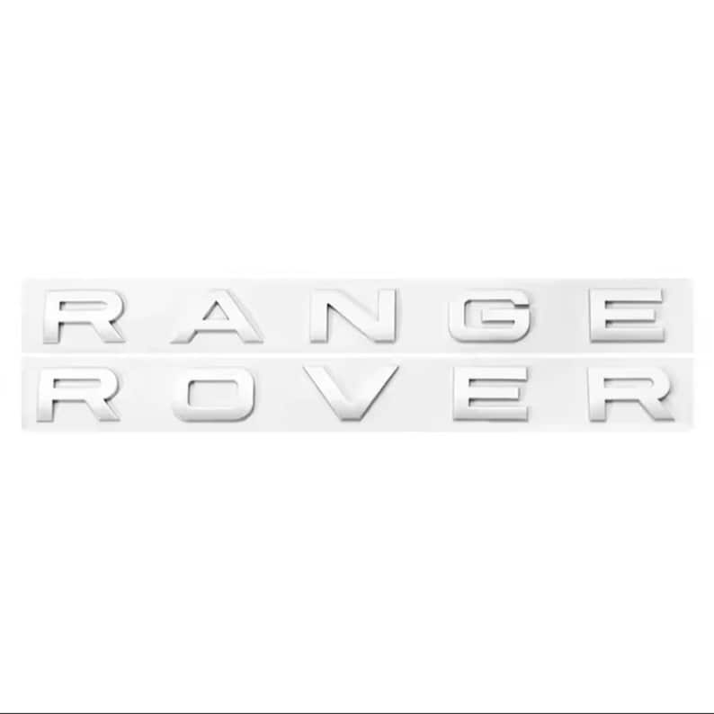 Letras Range Rover Letras Range Rover en plata mate delanteras o traseras Evoque Vogue ...