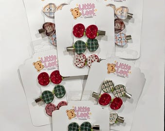 Hand-Assembled Button Hair Clips | Whimsical Patterns, Lightweight Wear