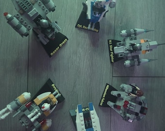 Lego Star Wars Microfighter Display Stand with name display