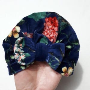 Next Floral Velvet Bow Turban Hat