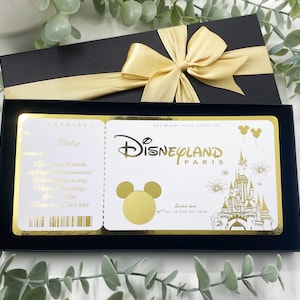 Personalised Disney Trip Reveal - Scratch-Off Surprise - Custom Disneyland Vacation Gift - Magic Holiday Announcement