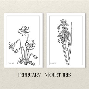 February - Birthday Card - birth month flower