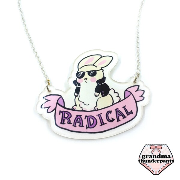 Radikale Bun Halskette, coole Kaninchen, Hase Halskette, süße Hase Schmuck