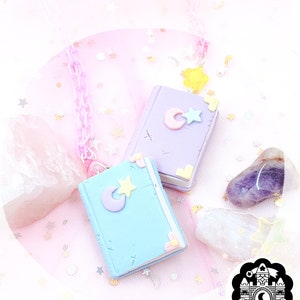 Pastel Spellbook Necklace, Pastel Goth, Pastel Witch, Witchy Jewelry, Fairy Kei, Pastel Necklace, Pastel Jewelry, Pastel Halloween, Kawaii image 4