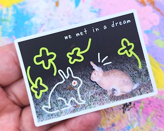 Nostalgia Dream: Dream Bunny. 3" Matte Vinyl Sticker