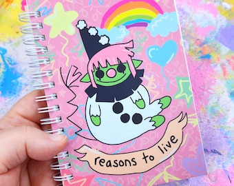 Pierrot Clown Sticker Book, Reusable A6 Size 4.1" x 5.8"
