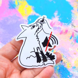 Silence Fox Vinyl Sticker: Waterproof Laptop Decal (3 inch)