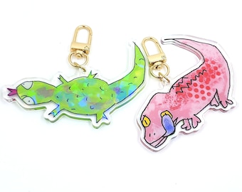 MLEM Lizard Keychains, Blep, Funny Lizard, Weird Lizard, Gecko  Keychain, Holographic Keychain, Green Lizard, Pink Lizard, Reptile