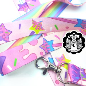 Pastel Star Pop Lanyard, Fairy Kei, Decora Kei, Anime Cons, Yume Kawaii, Magical Girl, Magical Boy, Pop Kei, Pastel Lanyard