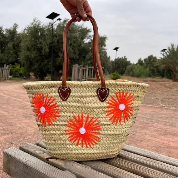Straw Bag Korbtasche Designer Handmade Moroccan Straw Tote Bag