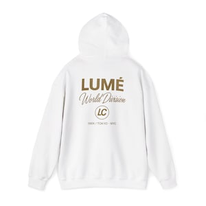 Lumé World Division Hoodie | Retro Streetwear Hoodie | Vintage Graphic Unisex Pullover | Oversized Urban Fashion Sweatshirt