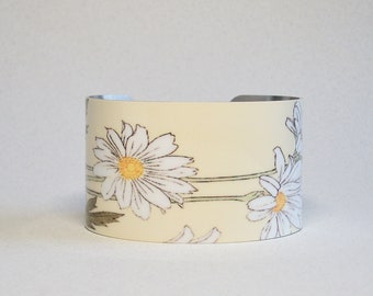 Daisy Cuff Bracelet Unique Flower Jewelry