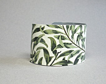Willow Leaves Cuff Bracelet, Vintage Morris Illustration Jewelry
