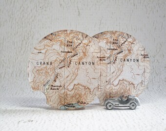 Grand Canyon National Park Map Car Coaster Unique Gift