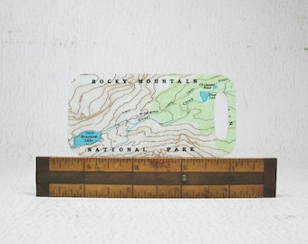 Rocky Mountain National Park Map Colorado Luggage Tag Backpack Bag Tag Unique Gift for Hiker Family