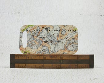 Mount Olympus Olympic National Park Map Tag Washington Unique Gift for Hiker Traveler Luggage Tag