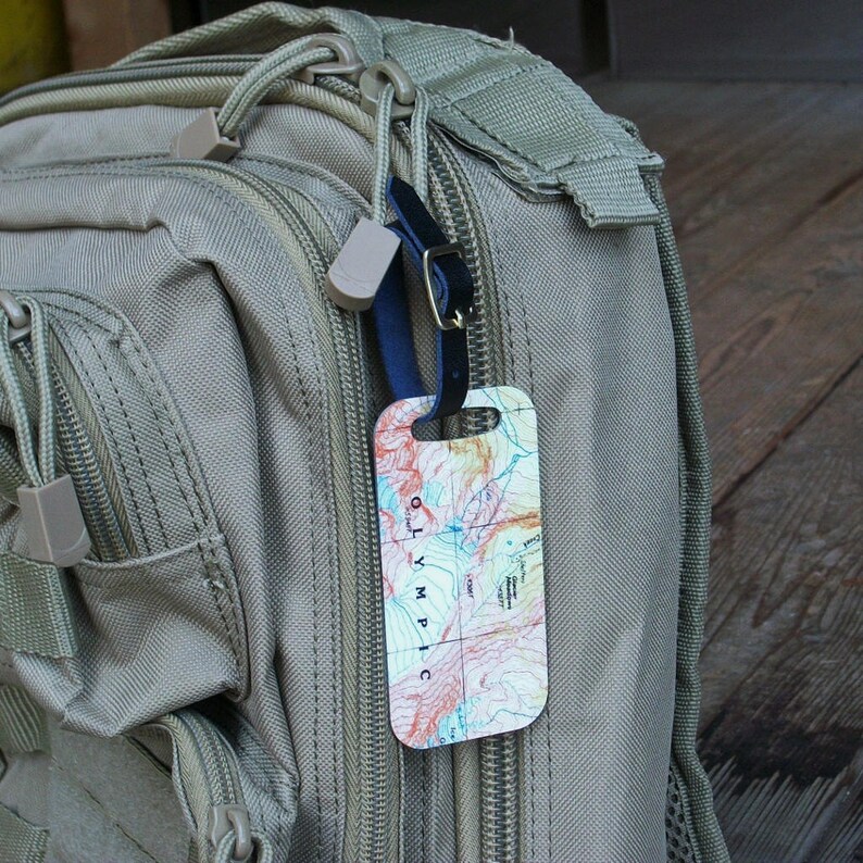 Zion National Park Map Utah Backpack Tag Bag Tag Luggage Tag Etsy