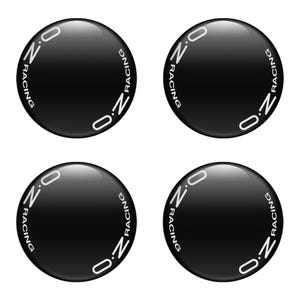 Set of 4 pcs OZ Wheel Centre Hub Caps/Domed epoxy emblem/3D Self Adhesive Stickers for car interior, Laptop and Phone/High quality Handmade