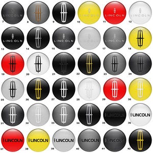 Set of 4 pcs Lincoln Wheel emblems Center cap stickers of rims/3D Self Adhesive Stickers for car interior, Laptop and Phone/High quality
