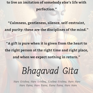 Inspirational Bhagavad Gita Wall Art - Spiritual Wisdom Print