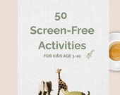 50 Screen-Free Activities for Kids Printable | Toddler & Preschool Activity Guide | Calm Parenting | Instant Download PDF