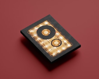 Póster de casete retro: arte musical de mixtapes de los años 80 y 90