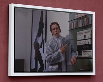 Lienzo de American Psycho – Póster de Patrick Bateman – Arte mural de película de culto para interiores modernos