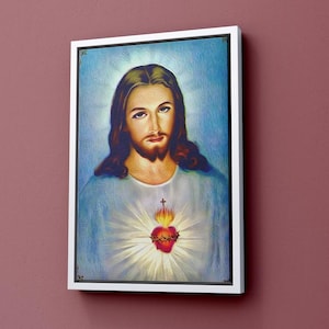 Sacred Heart of Jesus Canvas Print: Traditional Christian Wall Art