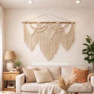 Extra Large Handmade Macrame Wall Hanging: Bohemian Decor