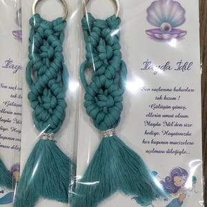 Porte-clés personnalisé en macramé, cadeau d'anniversaire, cadeau de shower de bébé, porte-clés nom de sac à dos, idée de coffret cadeau de demoiselle d'honneur, cadeaux de maison, joyeux