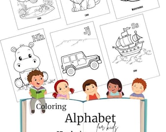 coloring book alphabet english