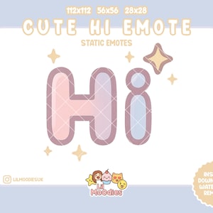 Niedlich Hallo Emote | TikTok Emote - Discord Emote - Twitch Emote - Für Streamer - PNG - Instant Download - Transparent