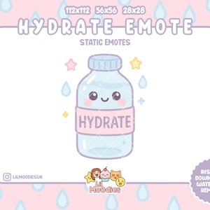 Niedliches Hydrat Emote | TikTok Emote - Discord Emote - Twitch Emote - Für Streamer - PNG - Instant Download - Transparent