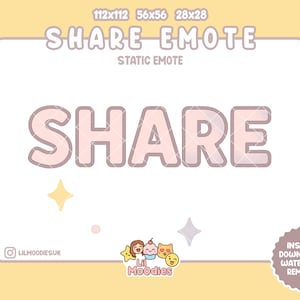 Cute Share Emote | TikTok Emote - Discord Emote - Twitch Emote - For Streamers - PNG - Instant Download - Transparent