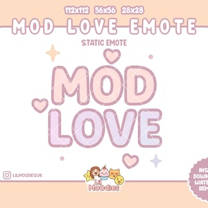 Niedlich Mod Liebe Emote | TikTok Emote - Discord Emote - Twitch Emote - Für Streamer - PNG - Instant Download - Transparent