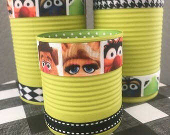 Muppets, Decorative Cans, Kermit the Frog, Muppet Party Decorations, The Muppets, Muppet party, Muppet Babies