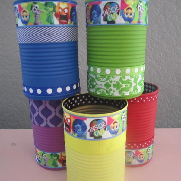 Set of (5) INSIDE OUT Tin CANS