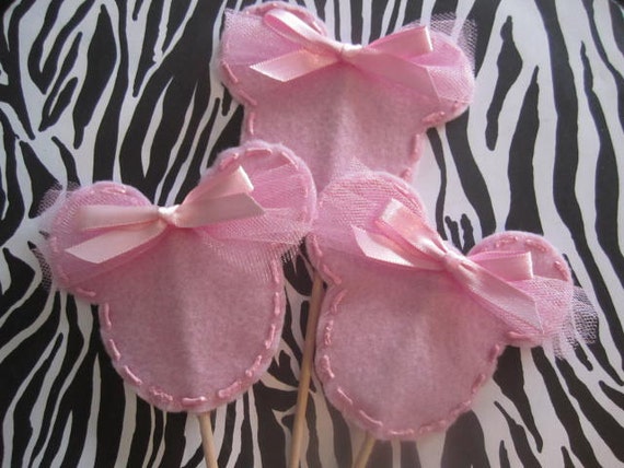 BABY MINNIE Party, Minnie Decorations, Party Decorations, Baby Shower, Party Picks, Minnie Party Il_570xn