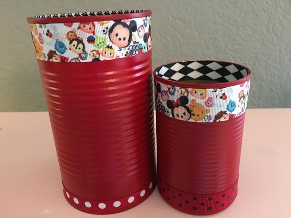 TSUM TSUM Cans, Party Decorations, Recycled Cans, Tsum Tsum Party Il_570xn