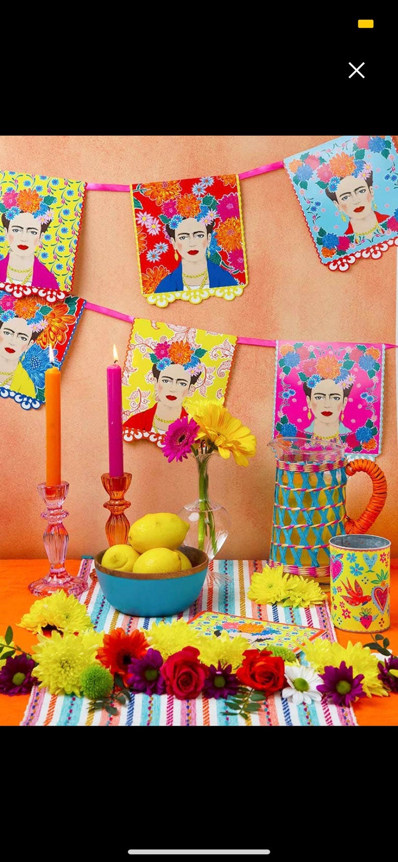 Frida Party, Frida Banner, Fiesta Party, Fiesta Decorations, Mexican Party Decorations, Birthday Decor, Fiesta Baby Shower image 1