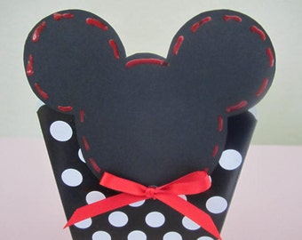 MICKEY MOUSE Party FAVORS, Polka Dot Boxes, Mickey Party, Minnie Party, Treat Boxes, Favor Boxes