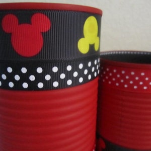 MICKEY MOUSE CANS, Mickey Mouse, Mickey Party, Recycled Cans, Mickey Decorations, Mickey Birthday Party, Mickey Decorations, Mickey Baby image 2