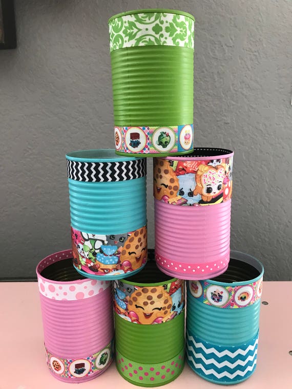 Shopkins, Shopkins Birthday Party, Shopkins Decorations, Shopkins Baby Shower, Birthday Decorations, Recycled Cans, Tin Cans, Shopkins Il_570xn