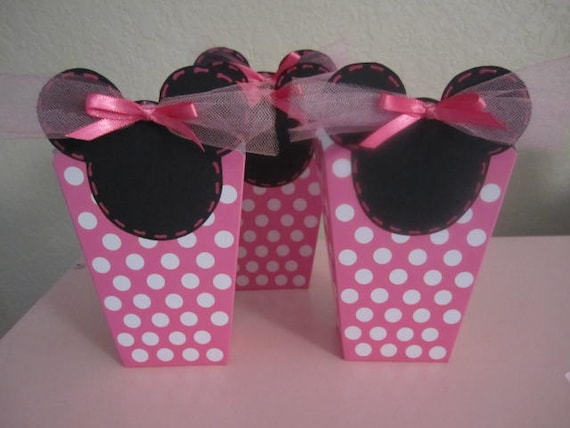 MINNIE MOUSE Party Favor BOXES, Treat Boxes, Favor Boxes, Thank You Boxes, Minnie Party, Party Favors Il_570xn