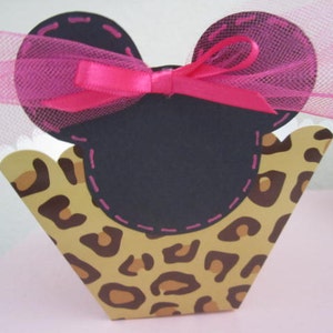 MINNIE MOUSE Favors, Favor Boxes, Party Boxes, Treat Boxes, Minnie Party, Party Decorations, Leopard Print Bild 4