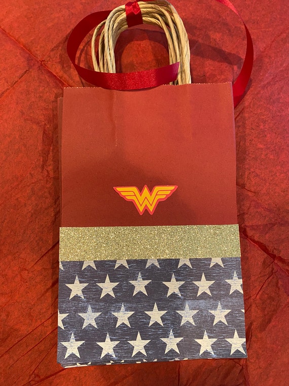 WONDER WOMAN BAGS, Super Hero Bags, Wonder Woman Party, Party Bags, Favor Bags, Treat Bags, Wonder Woman Il_570xn