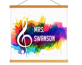 CUSTOM Music Teacher Gift - Custom Choir Teacher - Custom Band Director Gift - Custom Music Teacher Classroom Sign - Music Teacher Gift