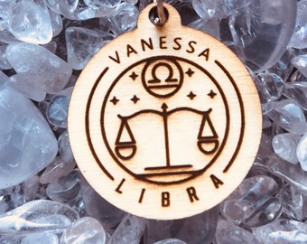 Custom Libra Keychain - Personalized Libra Gift