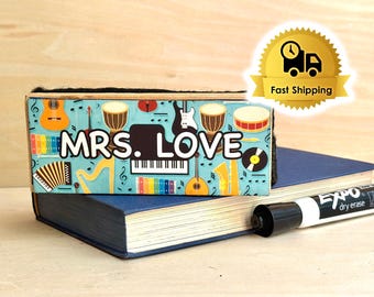 Personalized Music Teacher Whiteboard/Chalkboard Eraser Gift Set, Teacher Appreciation Gift, Band Teacher Thank You Gift, Band or Choir Gift